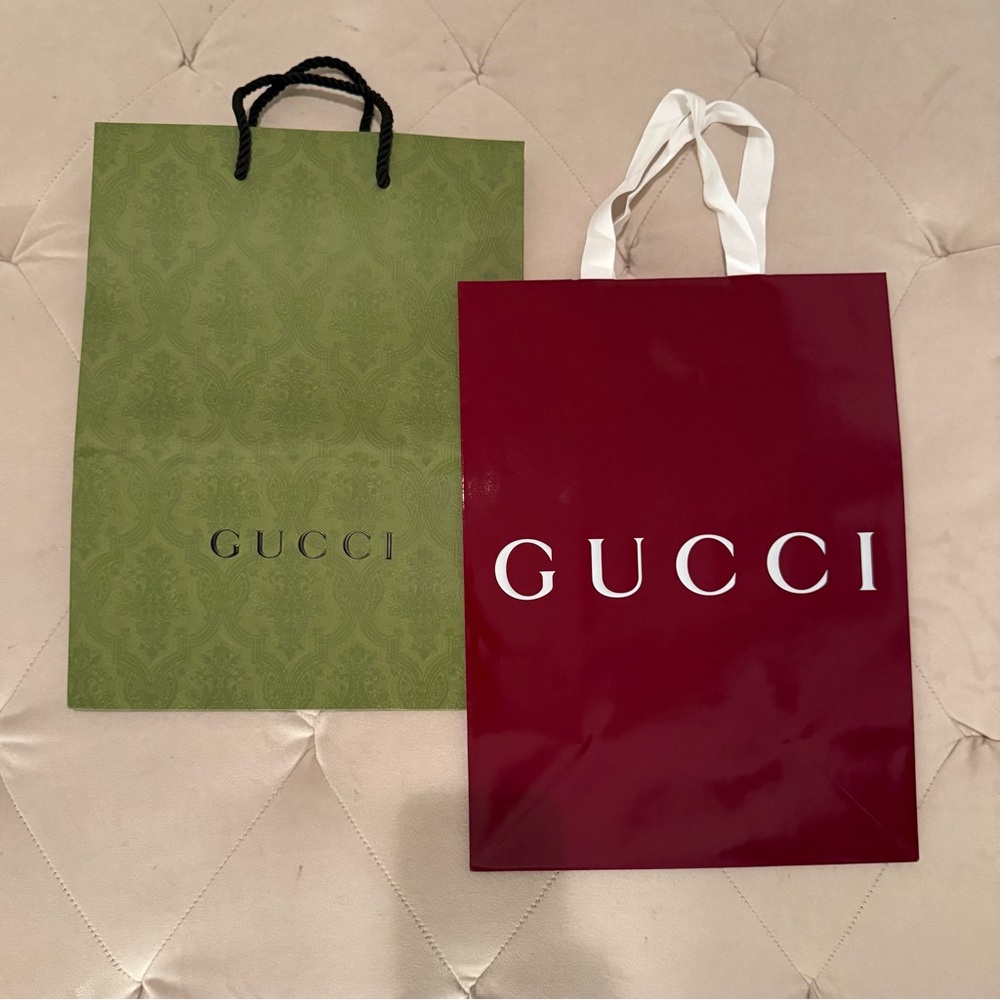 Gucci Olive Green and Burgundy Bags